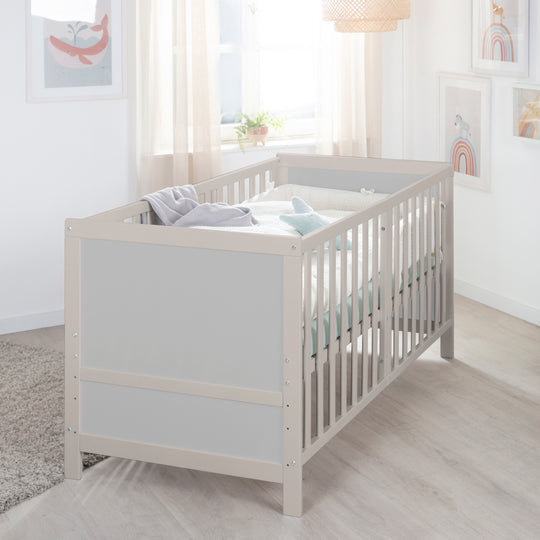 Lettino combinato EASY SLEEP 70x140 incl. angoli di conversione - Grigio chiaro – Foto d'ambiente (2/16)