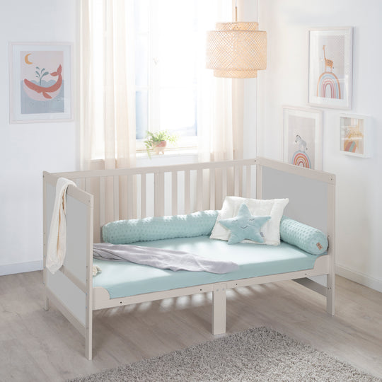 Lettino combinato EASY SLEEP 70x140 incl. angoli di conversione - Grigio chiaro – Foto d'ambiente (4/16)