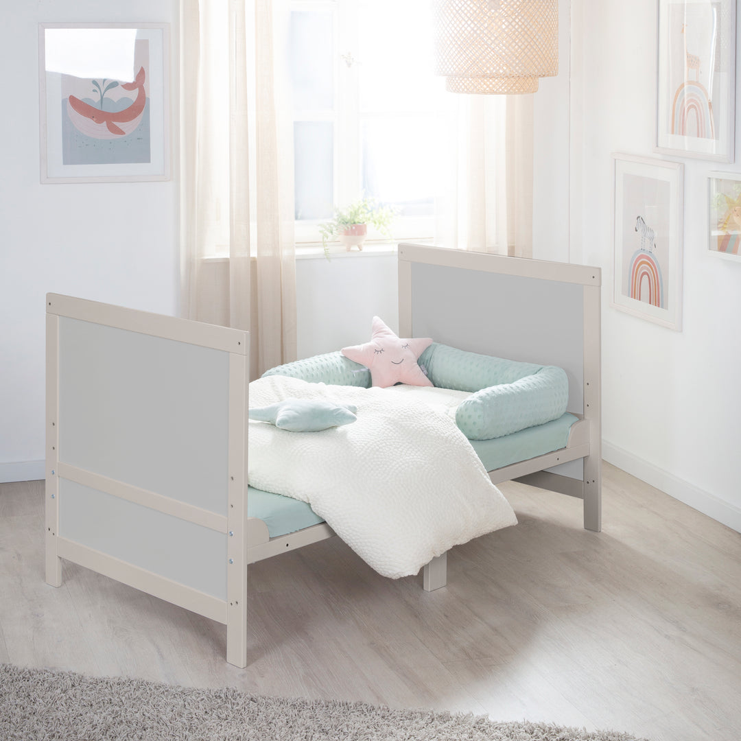 Lettino combinato EASY SLEEP 70x140 incl. angoli di conversione - Grigio chiaro – Foto d'ambiente (12/16)