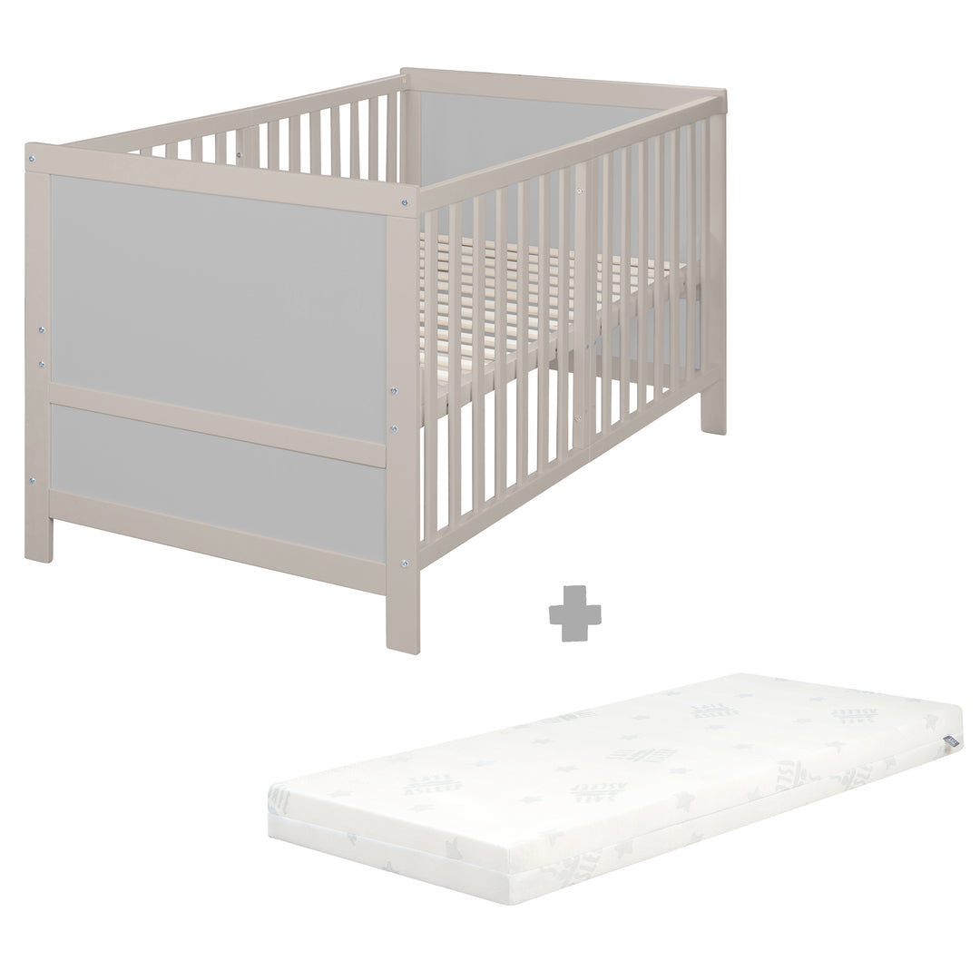 Lettino combinato EASY SLEEP 70x140 incl. angoli di conversione - Grigio chiaro – Ritaglio (15/16)