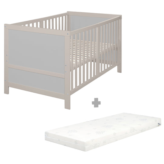 Lettino combinato EASY SLEEP 70x140 incl. angoli di conversione - Grigio chiaro – Ritaglio (15/16)