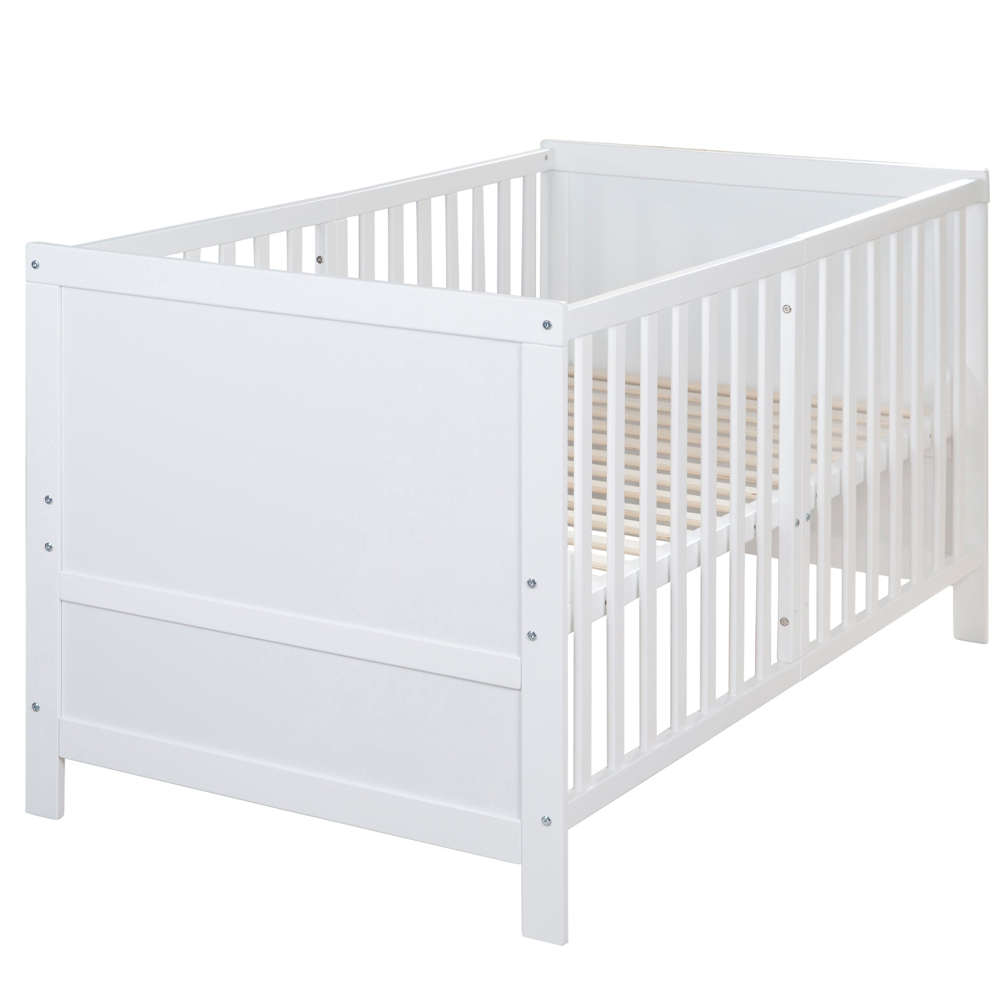 Cuna combinada EASY SLEEP 70x140 incl. esquinas de conversión - Madera blanco lacado – Recorte (1/17)