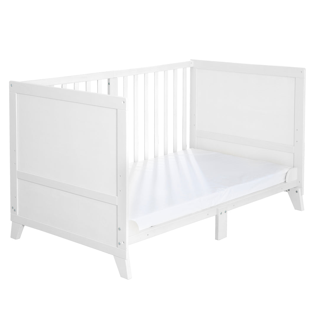 Ensemble de lit bébé 'Woodland Buddies' 70 x 140 incl. complet équipement - Blanc / vert pastel – Détourage (4/18)