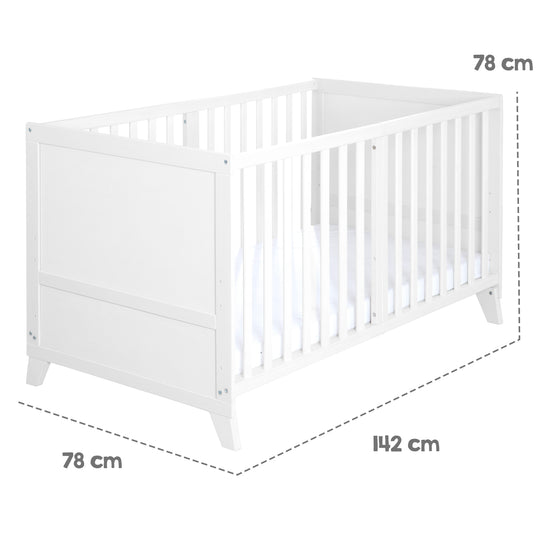 Ensemble de lit bébé 'Woodland Buddies' 70 x 140 incl. complet équipement - Blanc / vert pastel – Photo du produit (17/18)
