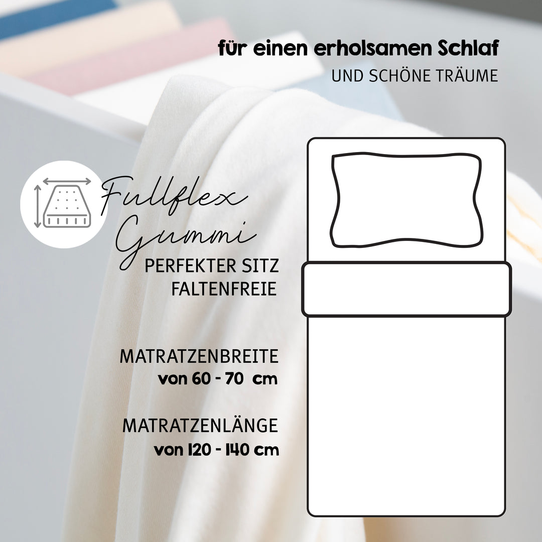 Lenzuolo con angoli 'Lil Planet' - Single jersey - Cotone biologico - Grigio argento – Infografica (8/14)