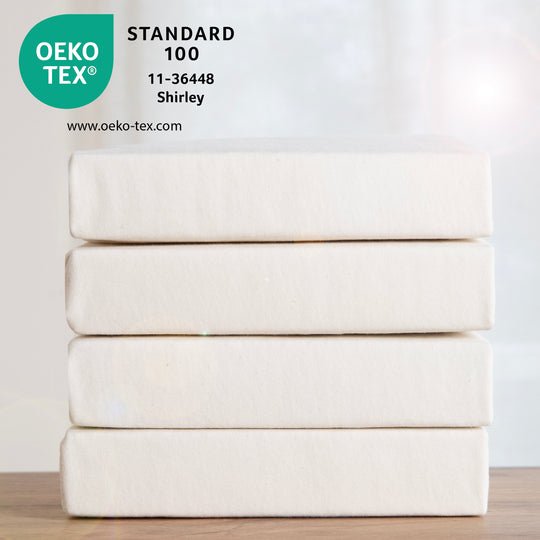 Spannbettlaken 'safe asleep®' - Single Jersey Baumwolle - Zertifiziert - Canadian White – Infografik (7/11)