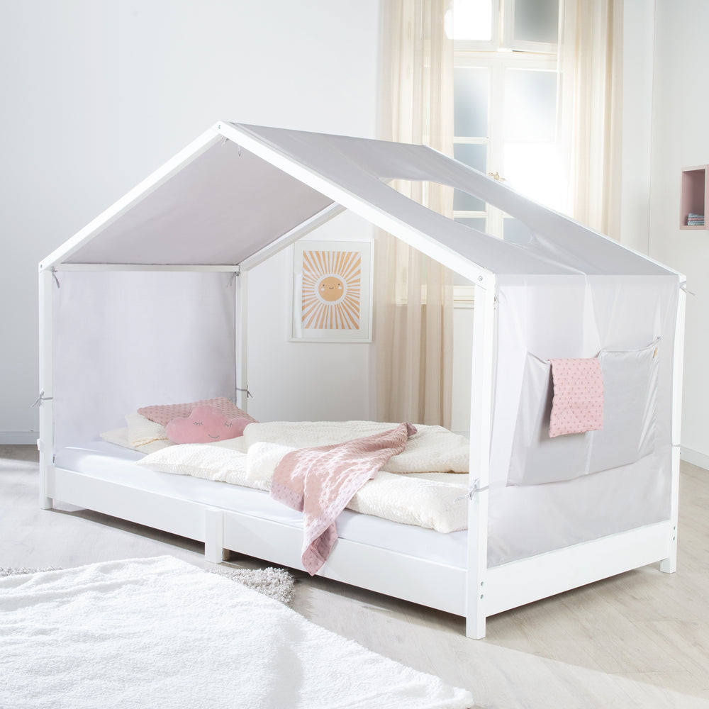 Copertura per letto a casetta neutral 90 x 200 cm incl. 2 borse - Grigio – Foto d'ambiente (2/9)