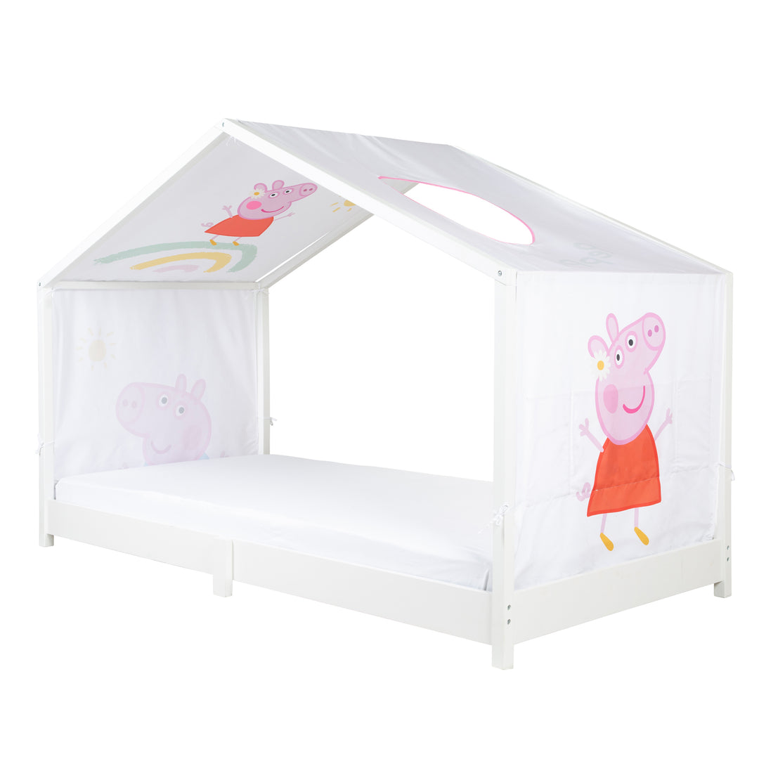 Housse de lit cabane 90 x 200 cm 'Peppa Pig' - Rose / blanc – Infographie (2/14)