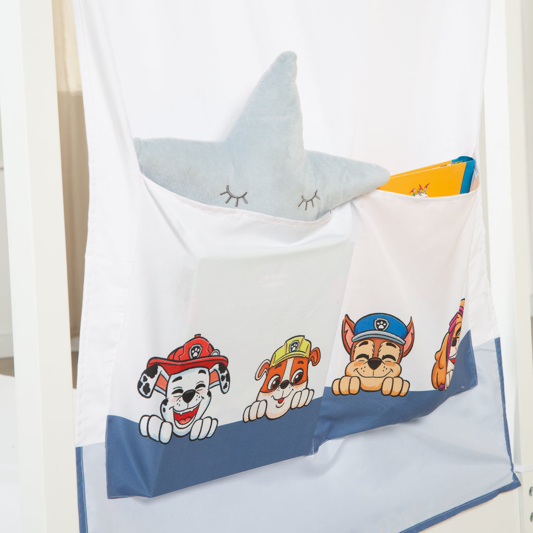 Housse de lit cabane 70 x 140 cm 'Paw Patrol' - Blanc / bleu – Photo de détail (8/9)
