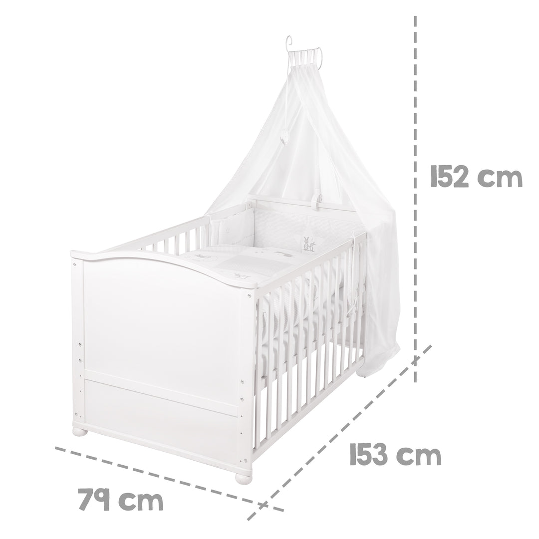 Complete Bed Set 'Fox & Bunny' 70 x 140 cm incl. Accessories/Equipment – Infographic (5/8)