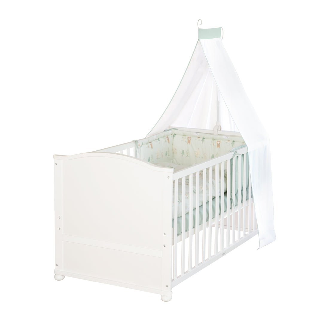 Bettset 70 x 140 cm 'Woodland Buddies' - Umbaubares Kinderbett mit Zubehör - Sanfte Farben – Freisteller (1/20)