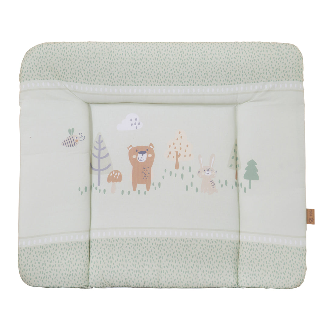 Wickelauflage 'Woodland Buddies' - 85 x 75 cm - PU-beschichtet - Pastellgrün – Freisteller (1/9)