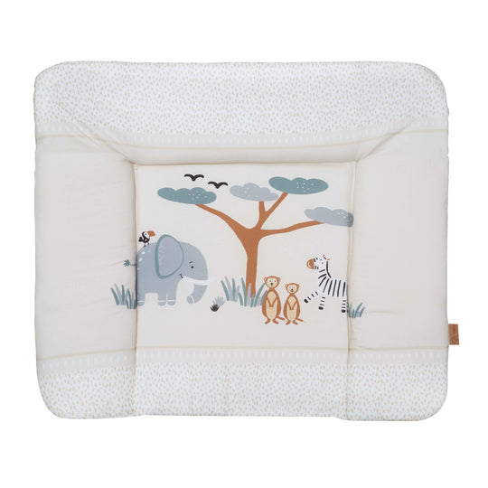 Wickelauflage 'Savanna Friends' 85 x 75 cm - PU-beschichtet - Elefant, Zebra, Erdmännchen - Beige – Freisteller (5/8)