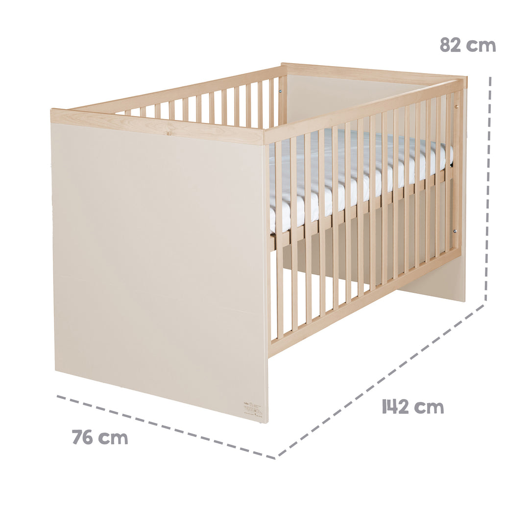 Nursery 'Elva' 3-Piece - Open Compartments & Soft-Close - Cashmere / Virginia Chestnut – Cutout (22/25)