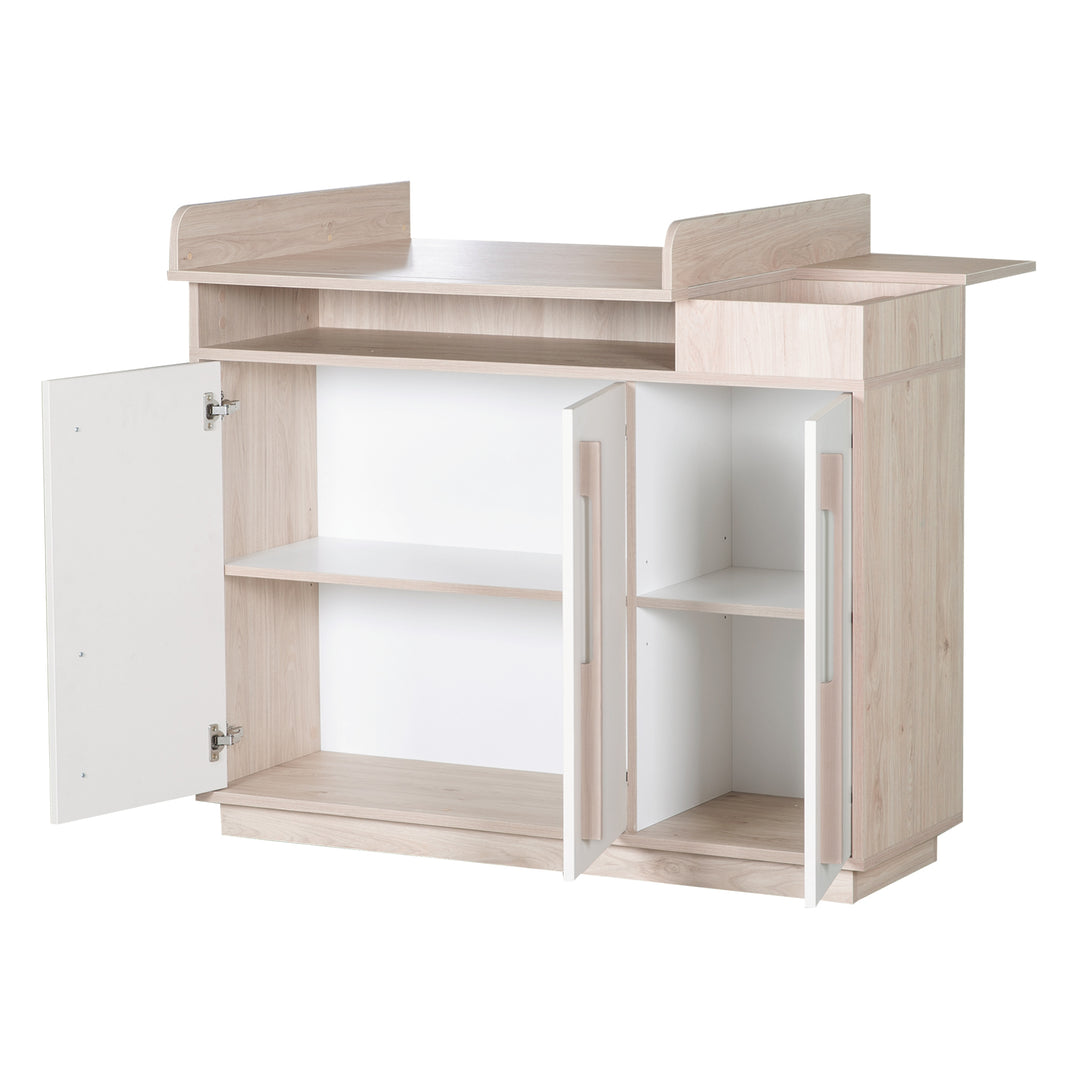 Furniture Set 2-Piece 'Elva' - Baby Cot 70x140 + Changing Table - Cashmere / Virginia Chestnut – Cutout (4/19)