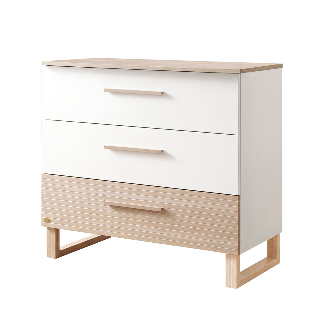 Set mobili per neonati 'Noah' 2pezzi con letto a casetta in 60x120 cm - Bianco / tristan rovere – Ritaglio (6/16)