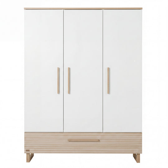 Set cameretta neonati 'Noah' 3pezzi con letto a casetta in 60x120 cm - Bianco / tristan rovere – Ritaglio (12/25)