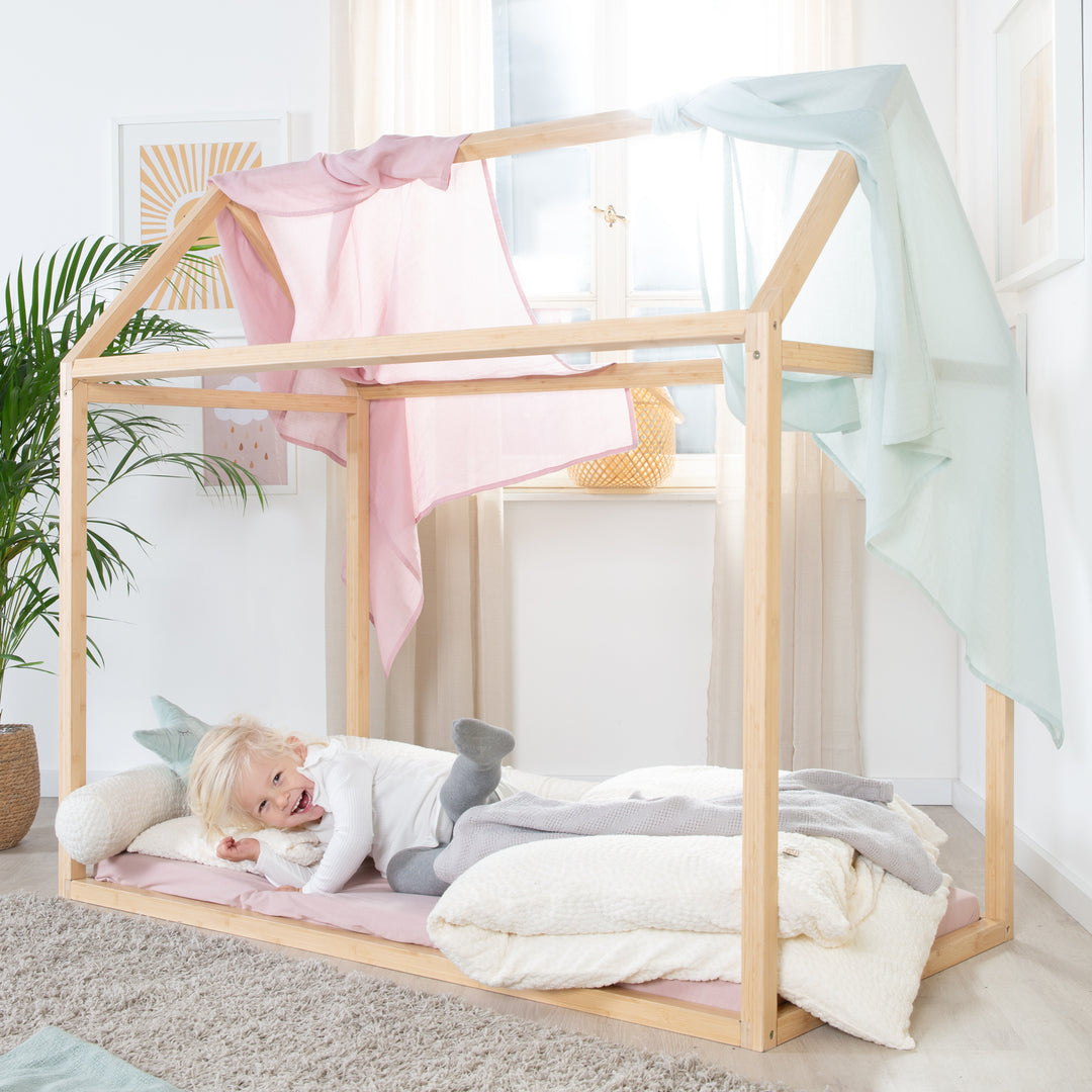 Hausbett 70 x 140 cm - Montessori-Bett aus Bambus-Holz - FSC zertifiziert – Milieubild (3/13)