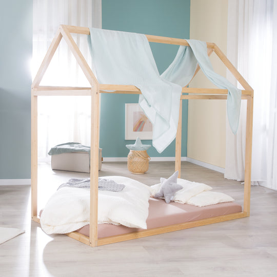 Hausbett 70 x 140 cm - Montessori-Bett aus Bambus-Holz - FSC zertifiziert – Milieubild (1/13)