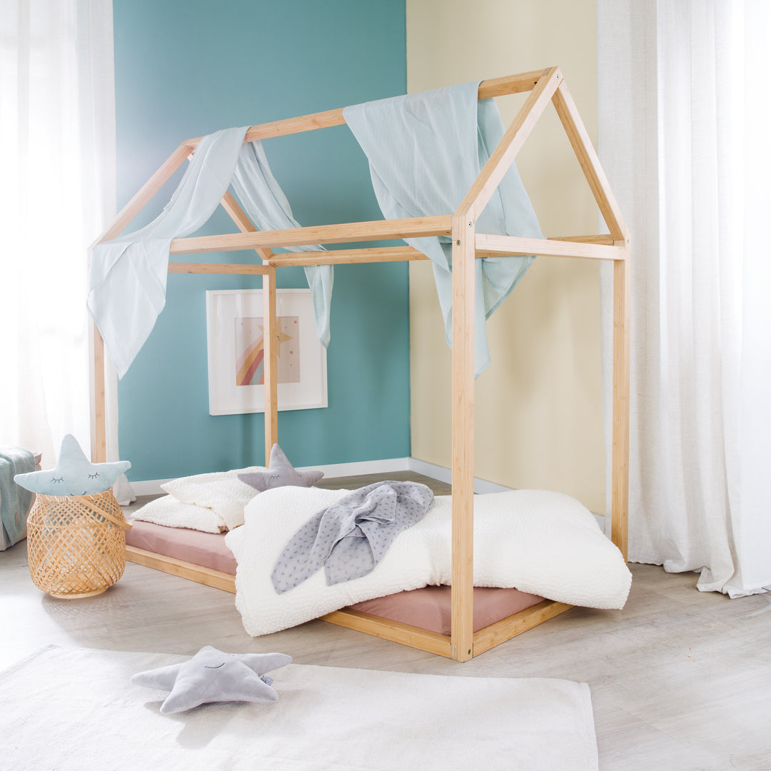 Hausbett 70 x 140 cm - Montessori-Bett aus Bambus-Holz - FSC zertifiziert – Milieubild (6/13)