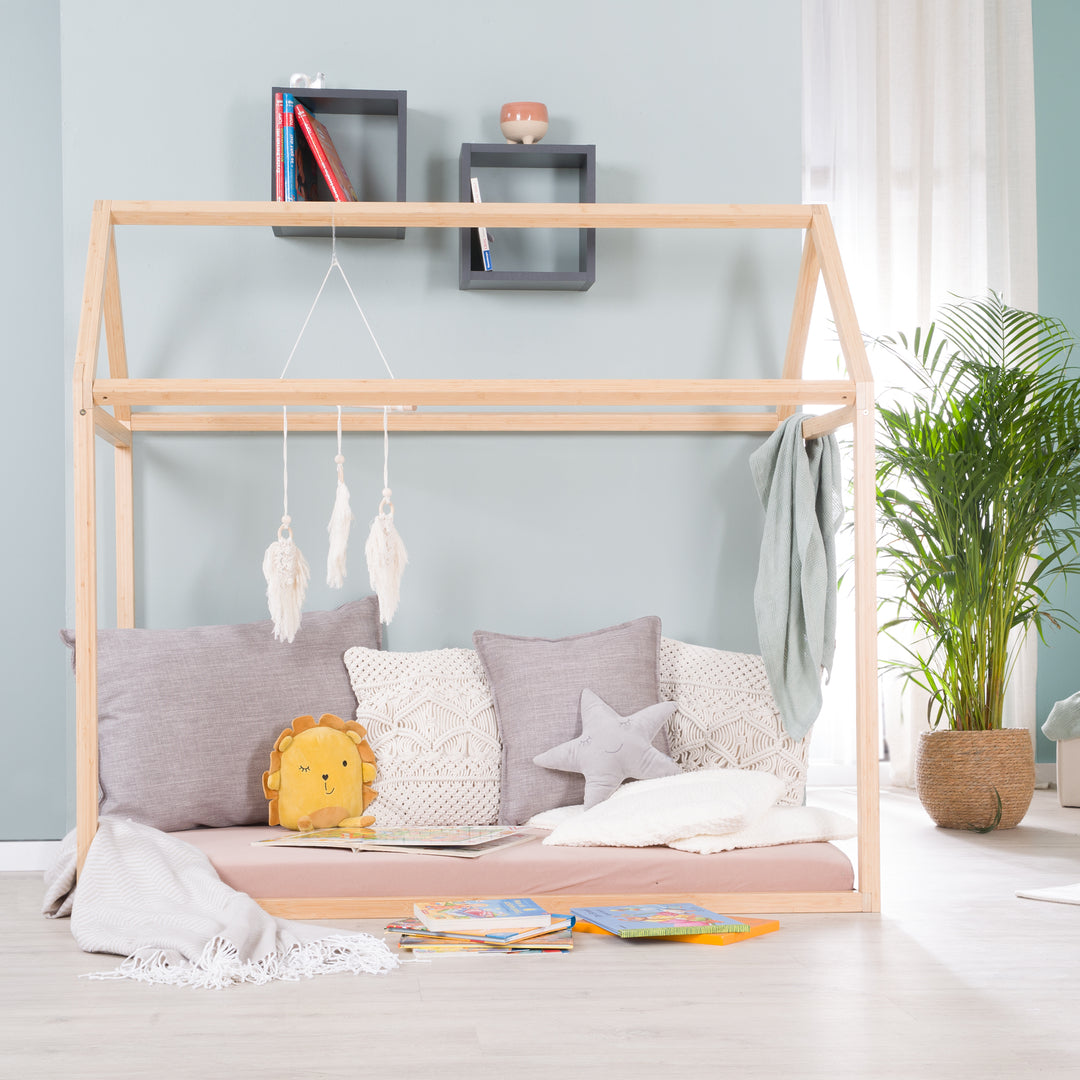 Hausbett 70 x 140 cm - Montessori-Bett aus Bambus-Holz - FSC zertifiziert – Milieubild (9/13)