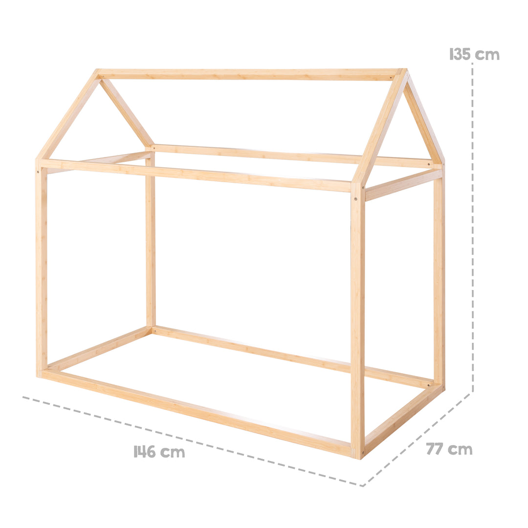 Hausbett 70 x 140 cm - Montessori-Bett aus Bambus-Holz - FSC zertifiziert – Infografik (10/13)