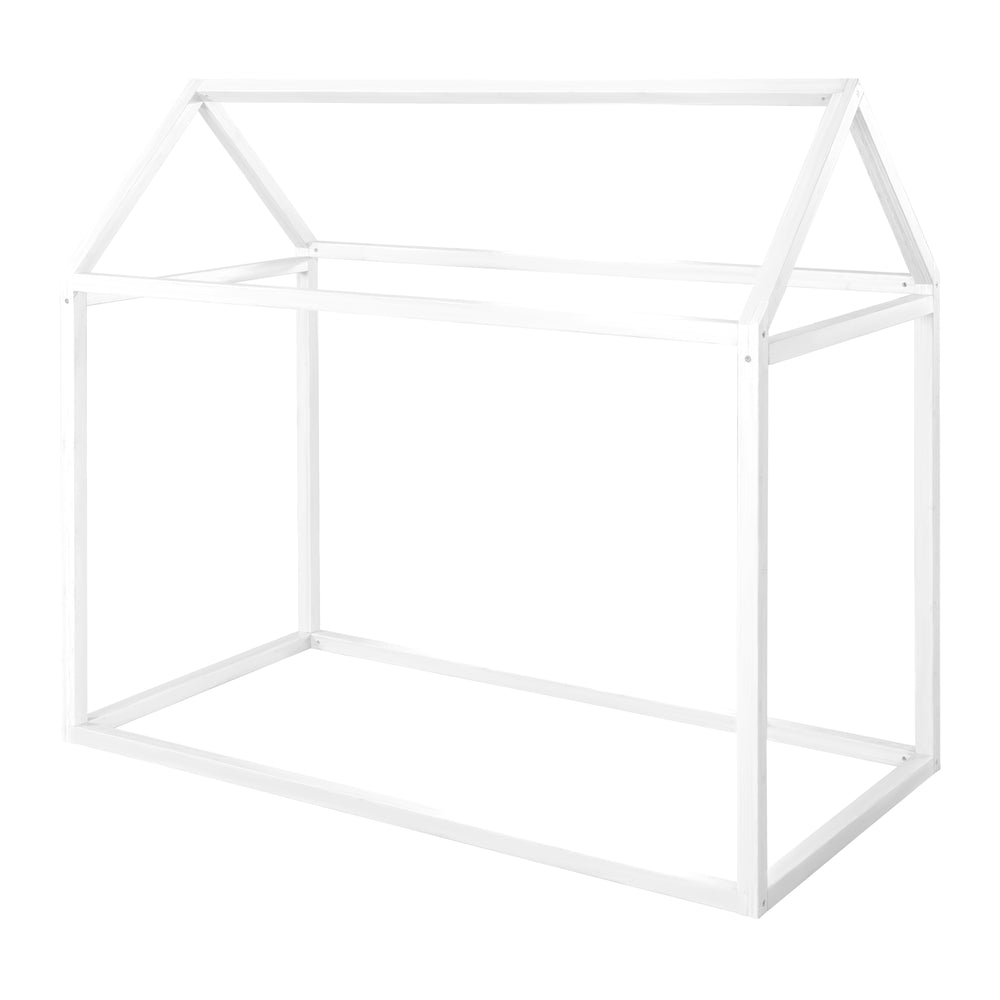Hausbett 70 x 140 cm - Montessori-Bett aus Holz weiß lackiert - FSC zertifiziert – Freisteller (2/8)