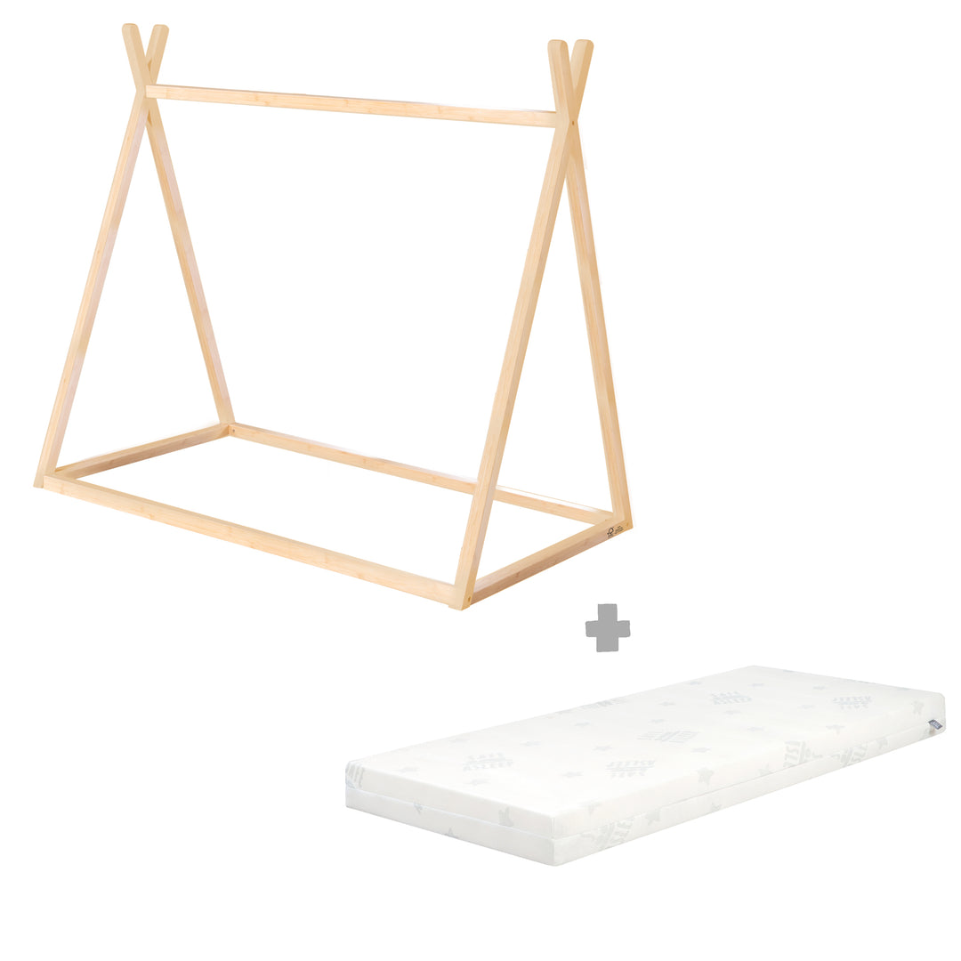 Tipilounge 70 x 140 cm - Montessori-Bett aus Bambus-Holz - FSC zertifiziert – Freisteller (7/7)