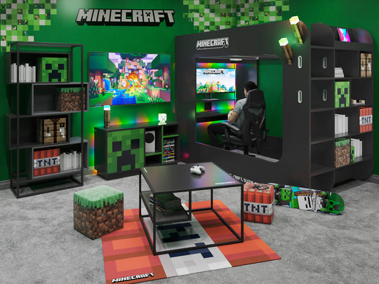 Letto a nicchia 'Minecraft' - Letto gaming 90x200cm – Foto del prodotto (2/11)