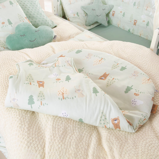 Babyschlafsack 'Woodland Buddies' - Versch. Größen - Pastell Grün – Milieubild (3/5)