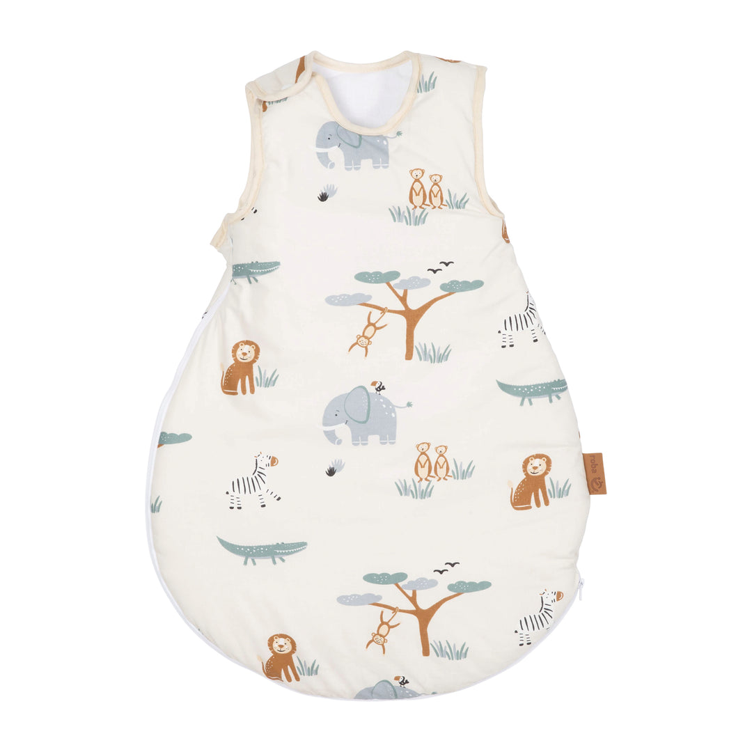 Babyschlafsack 'Savanna Friends' aus Baumwolle - Tiermotiv - Beige – Freisteller (1/7)