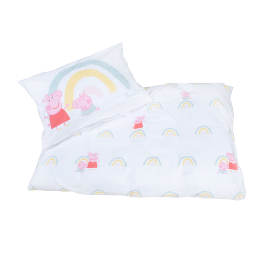 Biancheria per letto bambini 100 x 135 cm 'Peppa Pig' - In cotone - Bianco / rosa – Ritaglio (3/8)