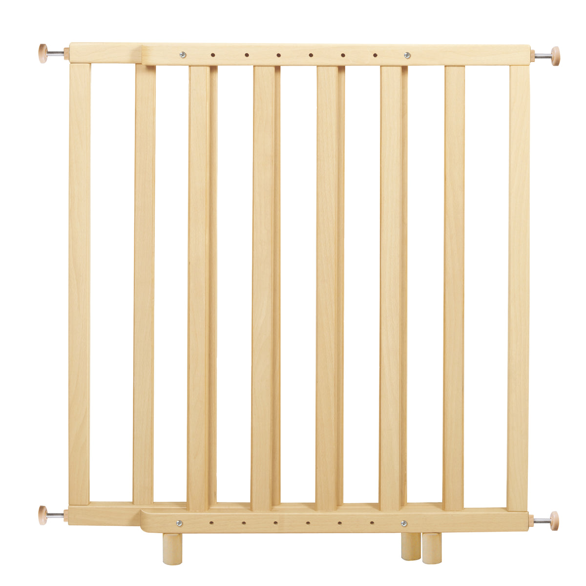 Barrière de porte pour clipsage - Largeur 62 - 105 cm - Barrière d'escalier pour enfants et animaux domestiques - Naturel – Détourage (1/6)