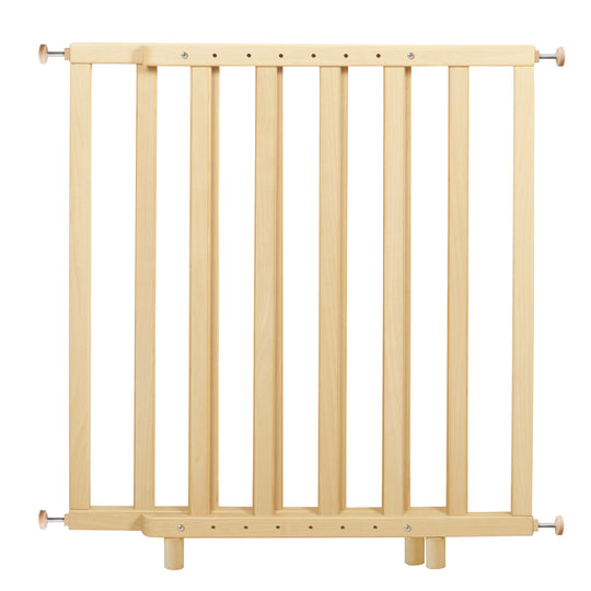Barrera para puertas para sujeción - Anchura 62 - 105 cm - Barrera para escaleras para niños y mascotas - Natural – Recorte (1/6)