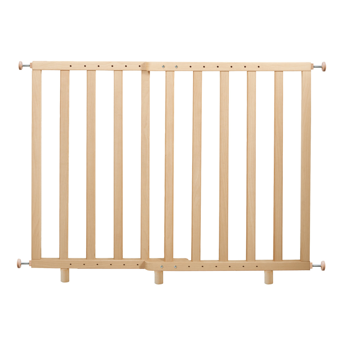 Barrera para puertas para sujeción - Anchura 62 - 105 cm - Barrera para escaleras para niños y mascotas - Natural – Recorte (5/6)