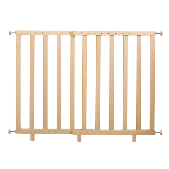 Barrera para puertas para sujeción - Anchura 62 - 105 cm - Barrera para escaleras para niños y mascotas - Natural – Recorte (5/6)