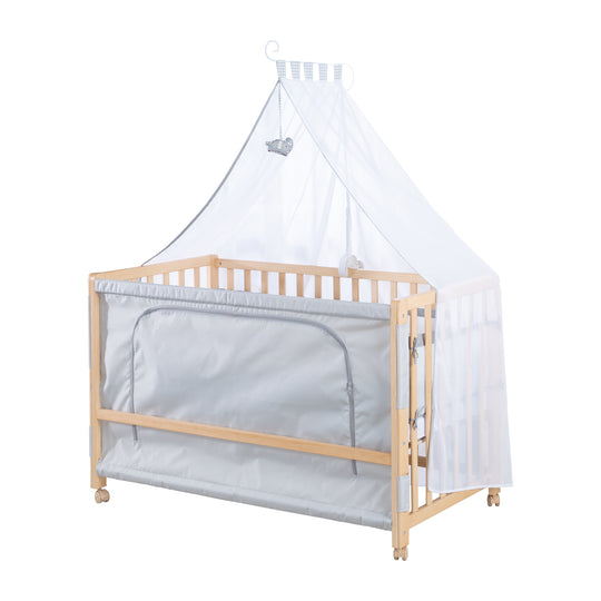 Room bed 'Jumbo twins grigio' 60 x 120 cm + dotazione tessile - Legno naturale – Ritaglio (3/10)