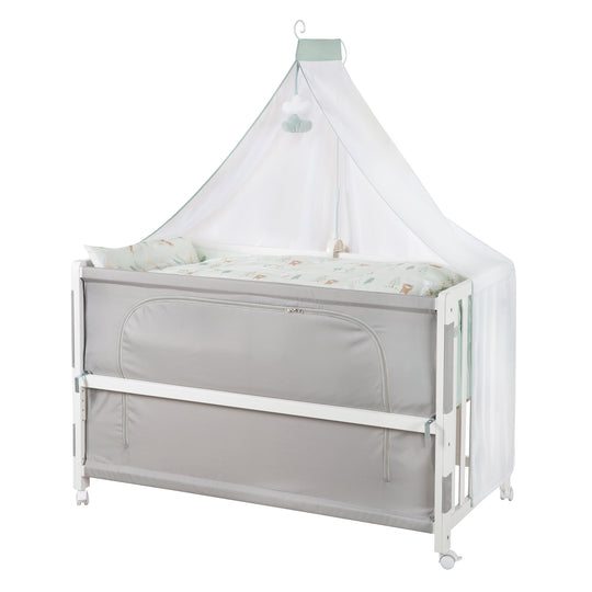 Room bed 60 x 120 cm 'Woodland Buddies' incl. équipement textile - Blanc / vert pastel – Détourage (6/12)