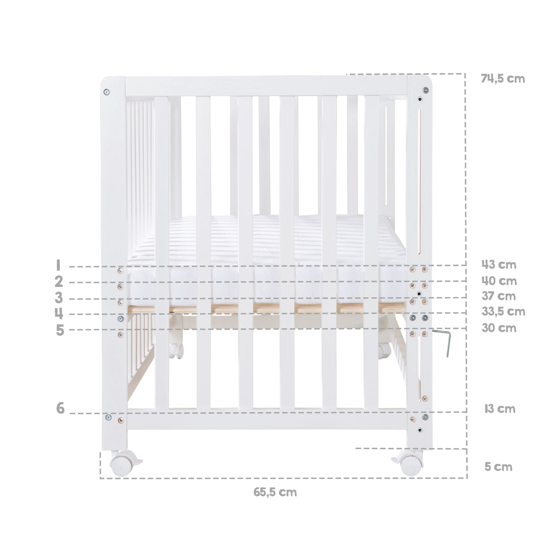 Room bed 'Jumbo twins grigio' 60 x 120 cm + dotazione tessile - Legno naturale – Infografica (9/10)