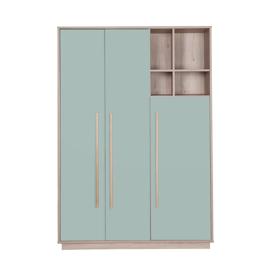Armadio 'Selva' 3ante con aperto scomparto - Soft-close - Reed green / virginia chestnut – Ritaglio (4/8)