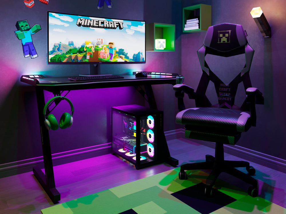 Wandregale 'Minecraft' - 3er Set - Cubes in verschiedenen Größen - Hellgrün – Milieubild (2/2)