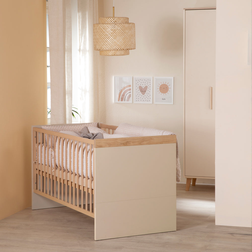 Baby- & Kinderbett 'Jil' 70x140 cm - Umbaubar zum Juniorbett - Cashmere / Chestnut – Sonderbild (2/8)