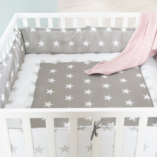 Box 'Little Stars', 100 x 100 cm, sicuro box incl. inserto protettivo & rotelle, bianco – Foto di dettaglio (4/8)