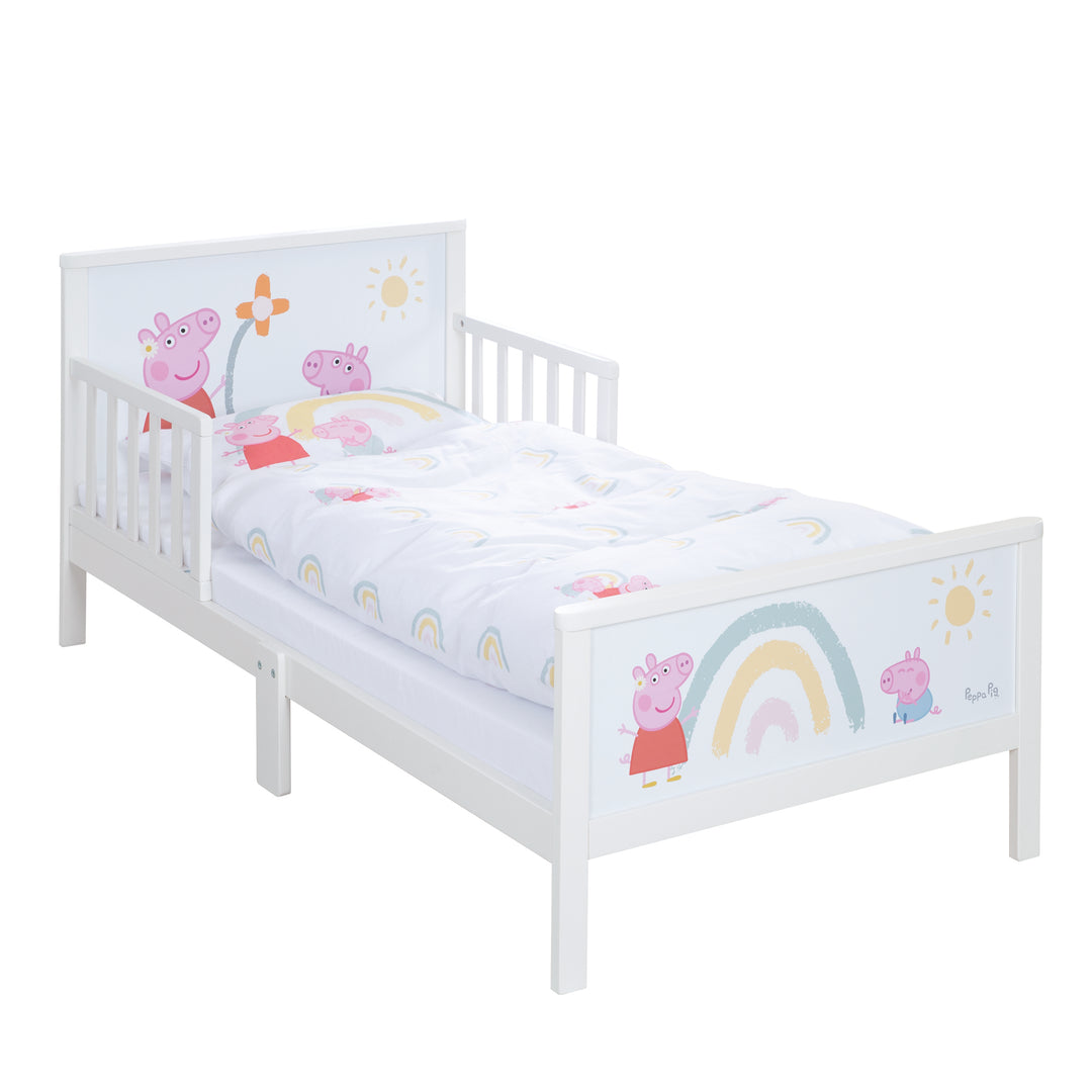 Toddler-Themenbett 'Peppa Pig' 70 x 140 cm inkl. Lattenrost & Bettwäsche – Freisteller (1/13)