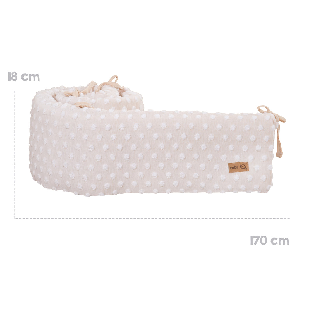 Tour de lit 'Frosty Almond' - Coton biologique - OCS & Oeko tex certifié - Beige – Infographie (8/9)