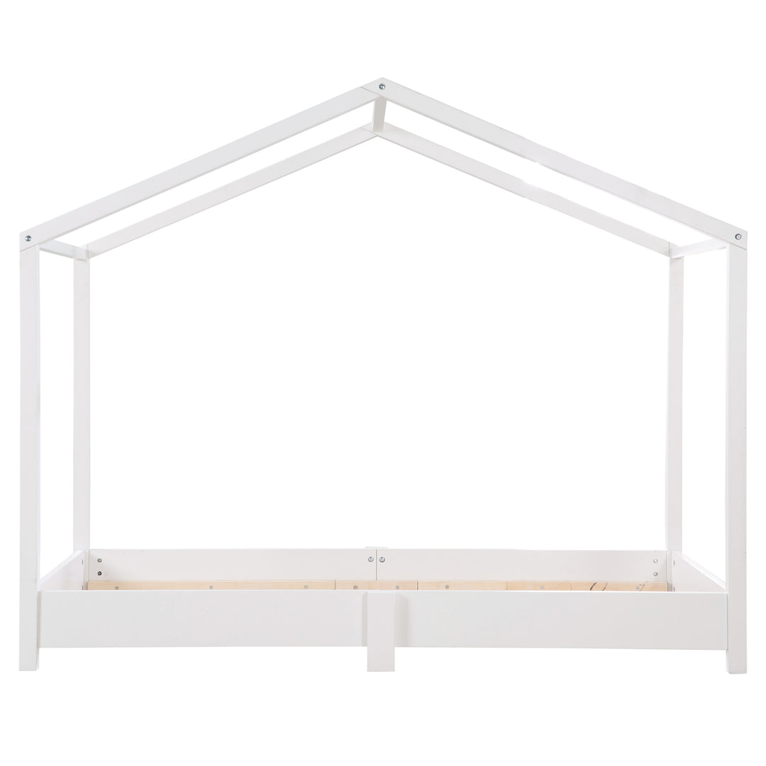 House Bed 70 x 140 cm - Floor Bed According to the Montessori Principle - Wood White – Cutout (4/13)
