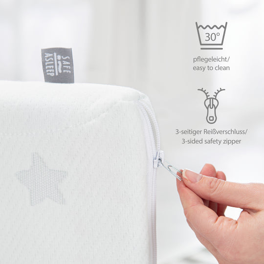Colchón de cuna COMFORT AIR ROLL 'safe asleep®' con protección contra la humedad - Blanco – Infografía (7/14)