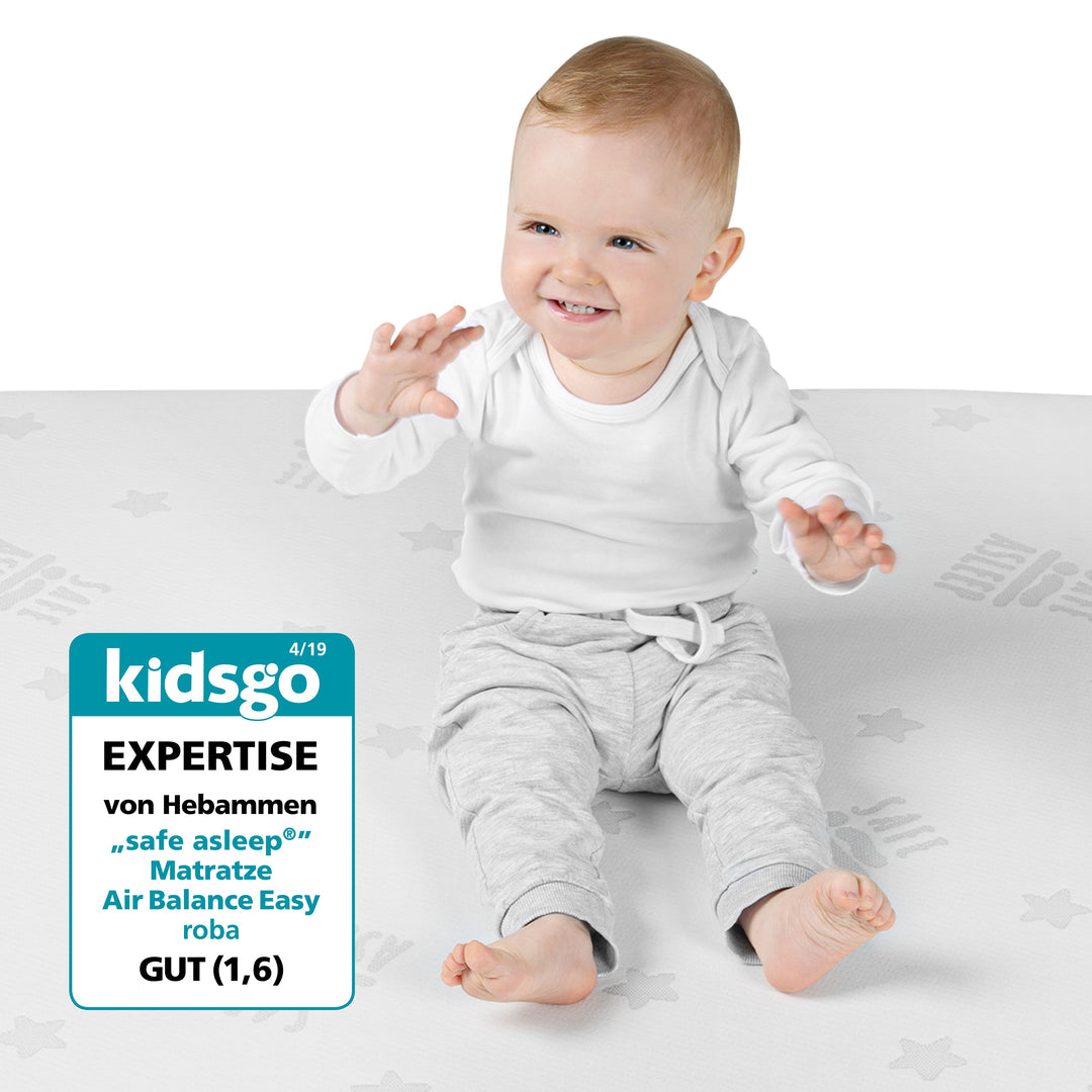 Materasso per lettino neonati e bambini COMFORT AIR ROLL safe asleep® con rivestimento jacquard – Foto d'ambiente (7/13)