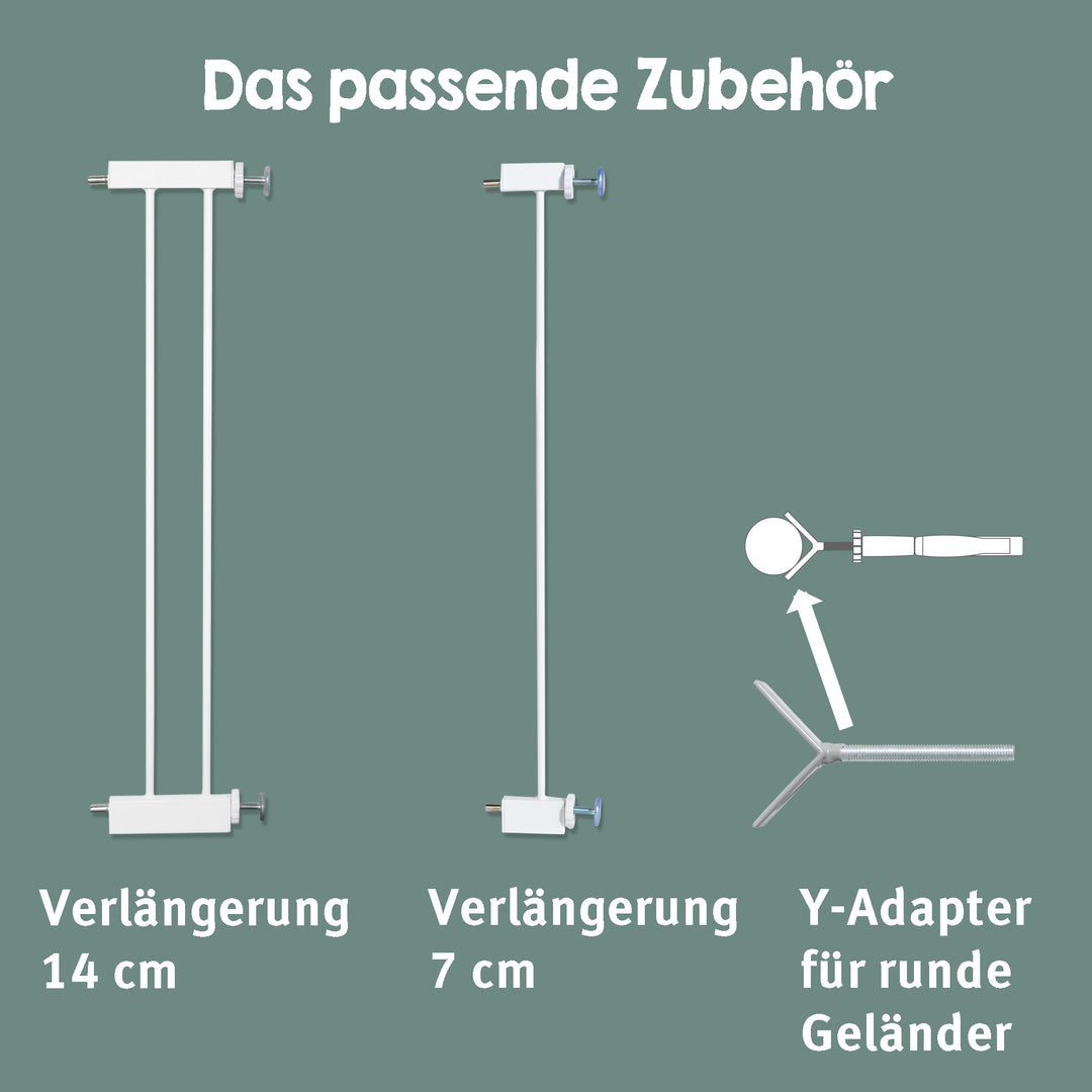 EasySafe+ barrière de porte et d'escalier - Largeur 75-82 cm - Extensible jusqu'à 110 cm - Blanc – Infographie (6/16)