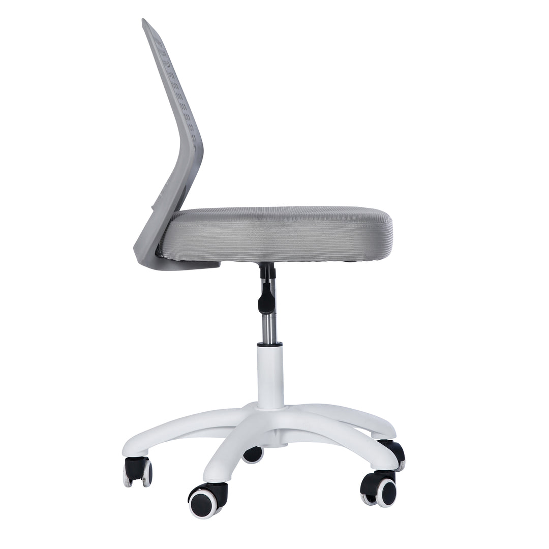 Kinderbürostuhl Smart Grow Basic - Ergonomischer Drehstuhl - Höhenverstellbar - Weiß / Grau – Produktbild (3/31)